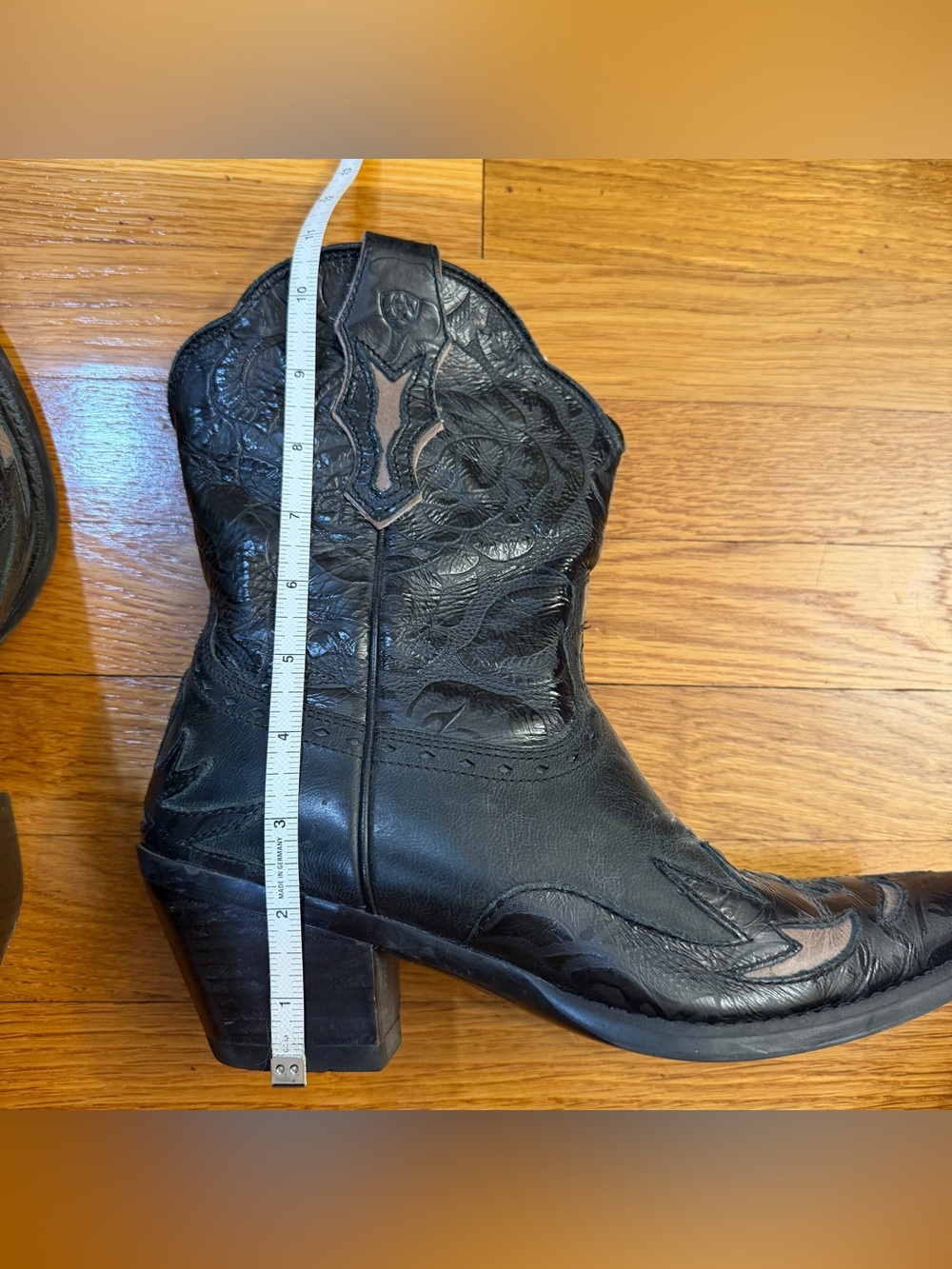 Ariat Dahlia Black Leather Western Boots (Style 10011914) - US Size 8 (EUR 38.5) - Picture 6 of 12